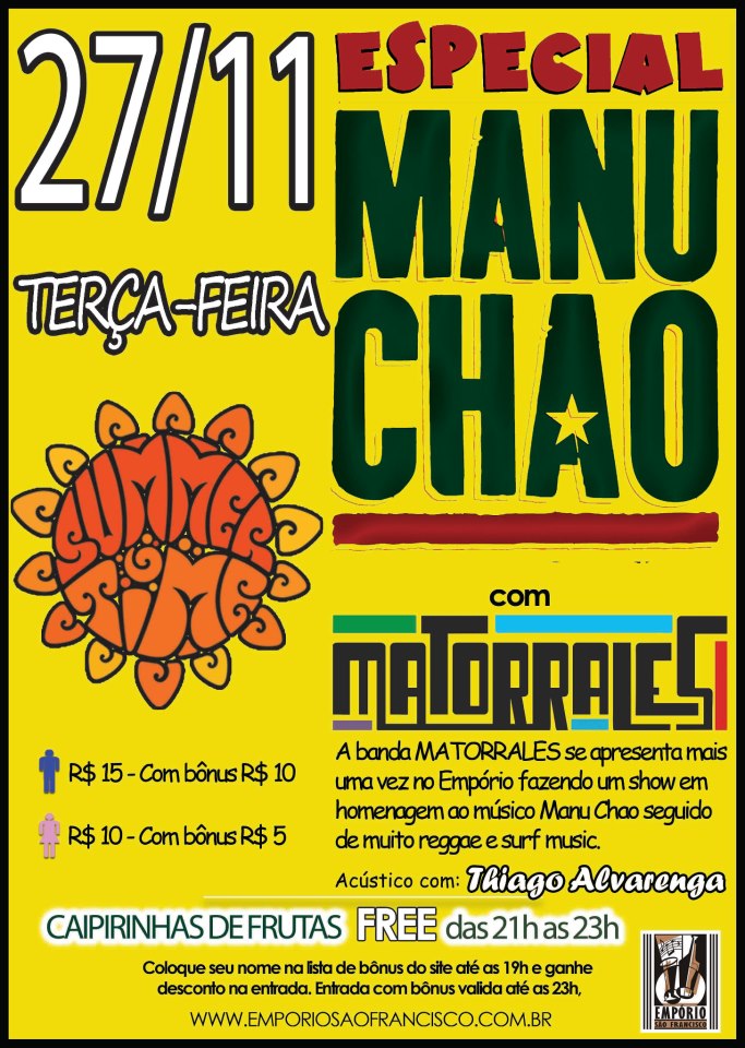 27/11 – Especial Manu Chao