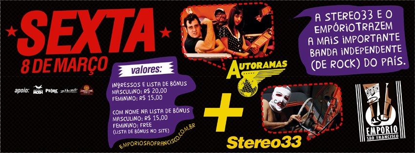 08/03 – Autoramas + Stereo 33