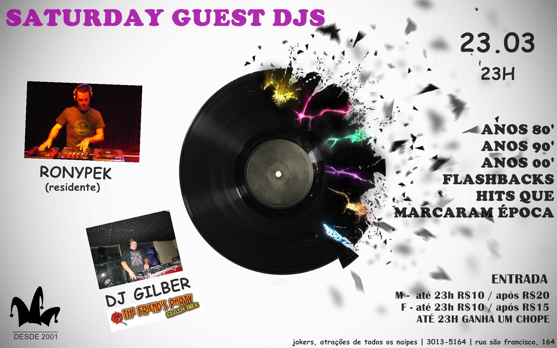 23/03 – Saturday Guest DJs